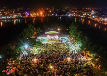 جشن غدیر مردم در جزیره استخر لاهیجان برگزار شد