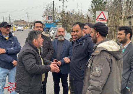 بازدید شهردار رشت از عملیات ساخت رفیوژ میانی جاده لاکان رشت