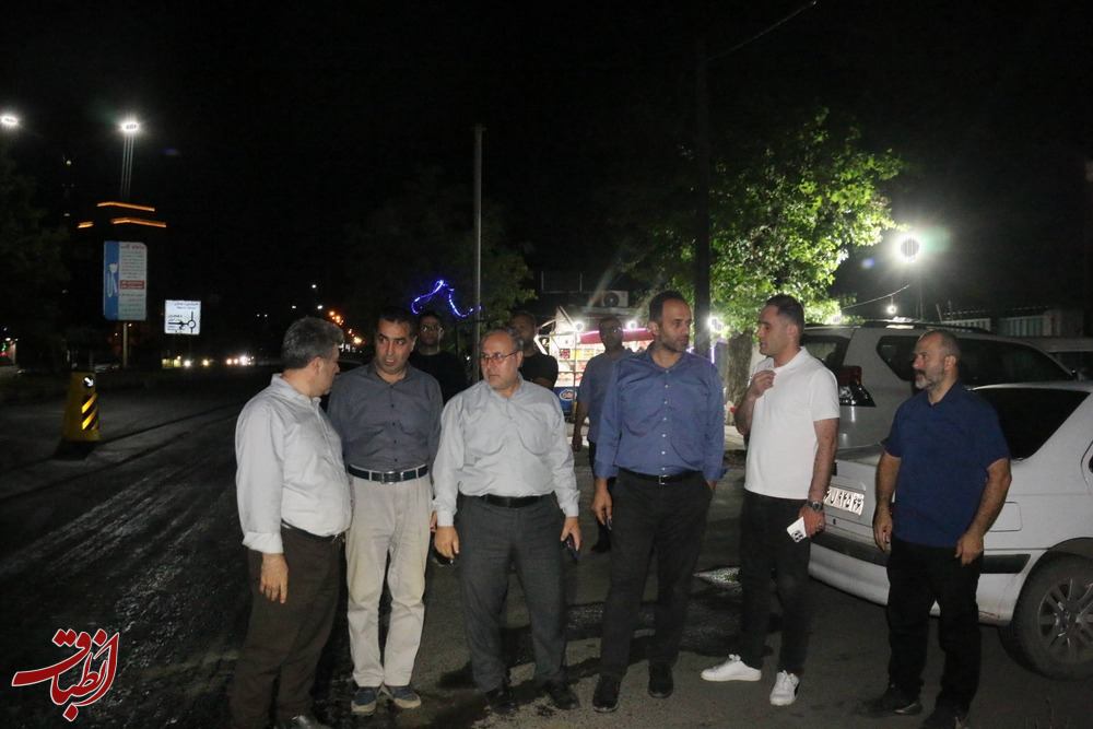 پخش ۲۰۰۰ تن آسفالت در ۶ محور اصلی شهر رشت در یک شب