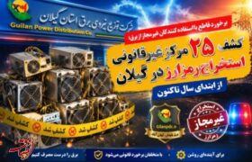 کشف ۲۵ مرکز غیرقانونی استخراج رمزارز در گیلان